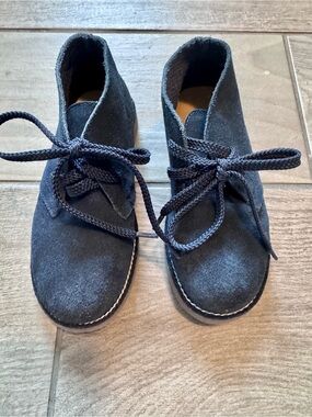 Crewcuts J CREW Boys Chukka Boots Navy Suede Size K12 Made In Italy